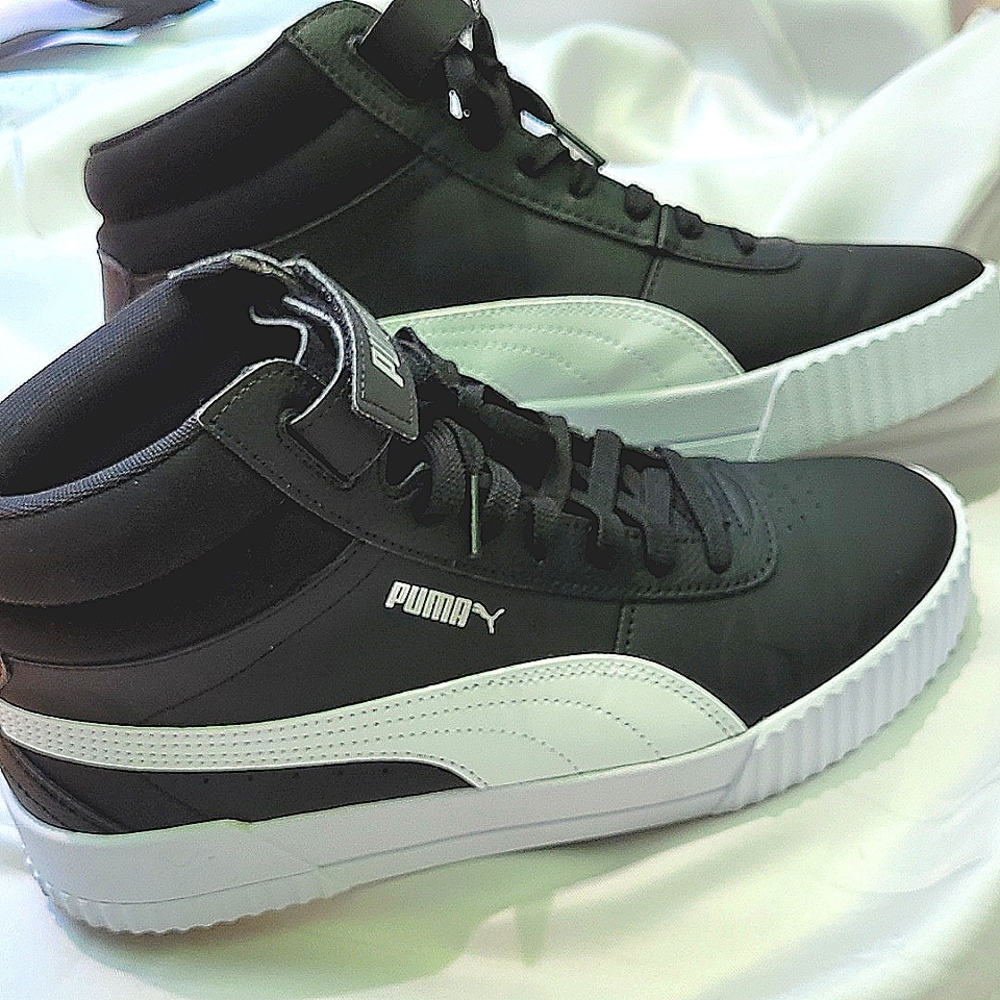 PUMAS Carina Mid Blk/Wht Sneaker